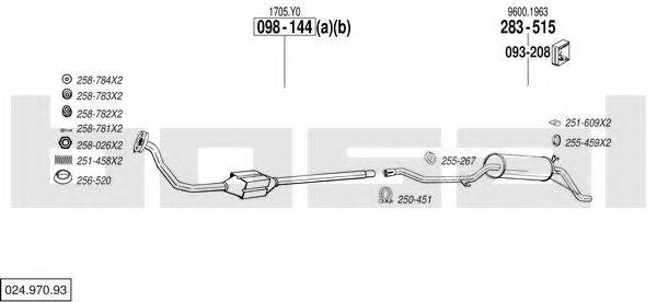 BOSAL 02497093 Система випуску ОГ