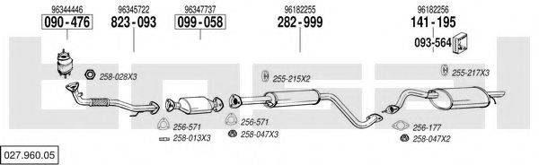 BOSAL 02796005 Система випуску ОГ