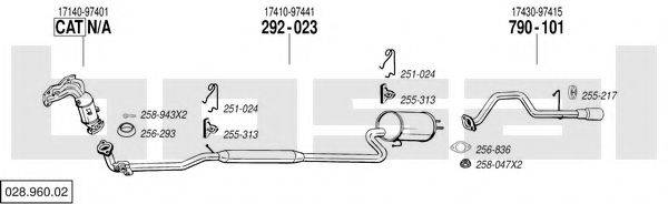 BOSAL 02896002 Система випуску ОГ