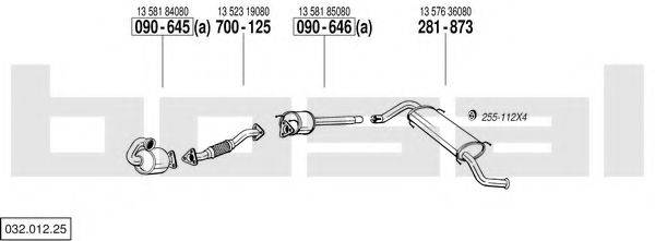 BOSAL 03201225 Система випуску ОГ