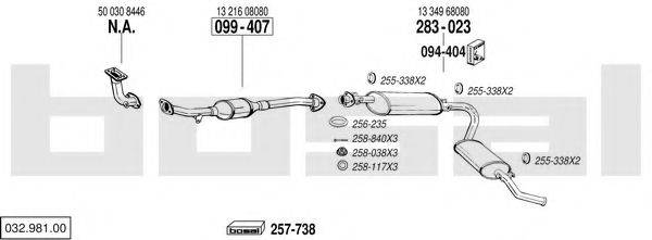 BOSAL 03298100 Система випуску ОГ