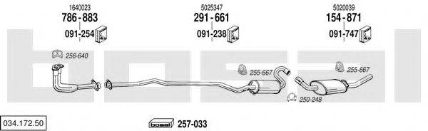 BOSAL 03417250 Система випуску ОГ