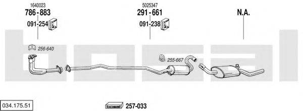 BOSAL 03417551 Система випуску ОГ