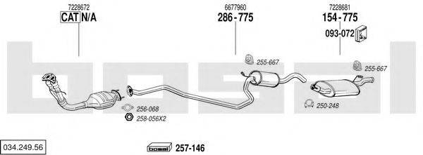 BOSAL 03424956 Система випуску ОГ