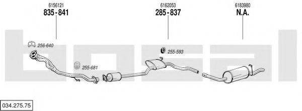 BOSAL 03427575 Система випуску ОГ