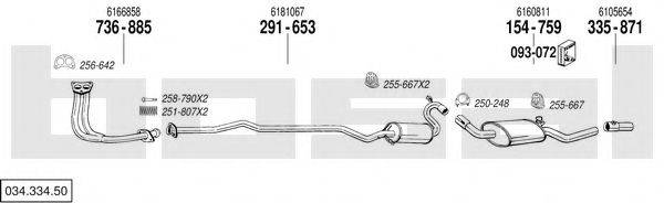 BOSAL 03433450 Система випуску ОГ