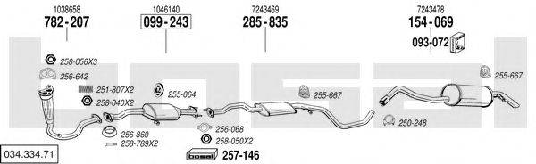 BOSAL 03433471 Система випуску ОГ