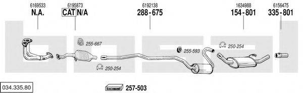 BOSAL 03433580 Система випуску ОГ