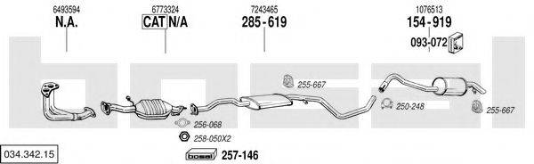 BOSAL 03434215 Система випуску ОГ