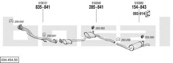 BOSAL 03445450 Система випуску ОГ