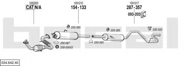 BOSAL 03464240 Система випуску ОГ