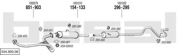 BOSAL 03490008 Система випуску ОГ