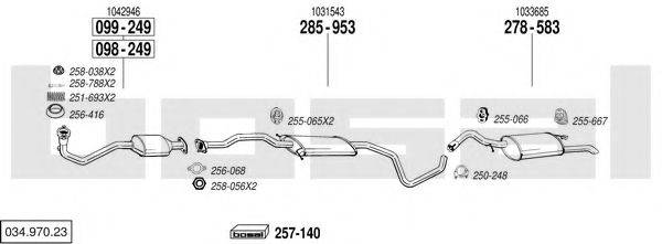 BOSAL 03497023 Система випуску ОГ