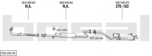 BOSAL 03805550 Система випуску ОГ