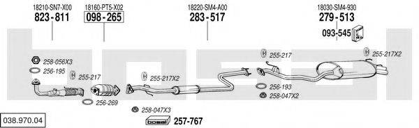 BOSAL 03897004 Система випуску ОГ