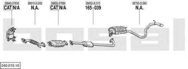 BOSAL 04001510 Система випуску ОГ