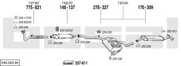 BOSAL 04606390 Система випуску ОГ