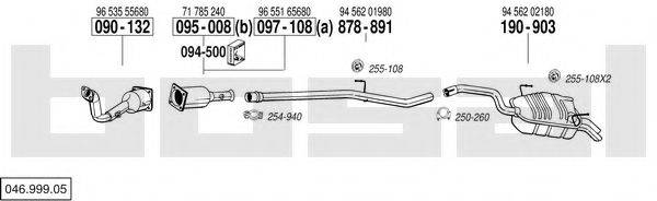 BOSAL 04699905 Система випуску ОГ