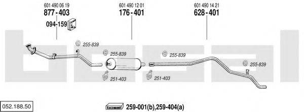 BOSAL 05218850 Система випуску ОГ