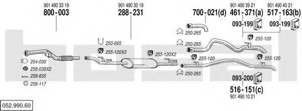 BOSAL 05299060 Система випуску ОГ