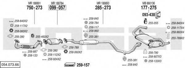 BOSAL 05407366 Система випуску ОГ