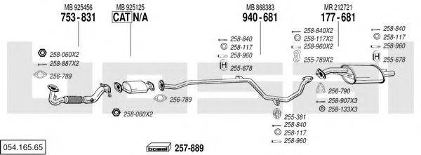 BOSAL 05416565 Система випуску ОГ