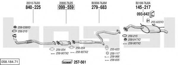 BOSAL 05818471 Система випуску ОГ