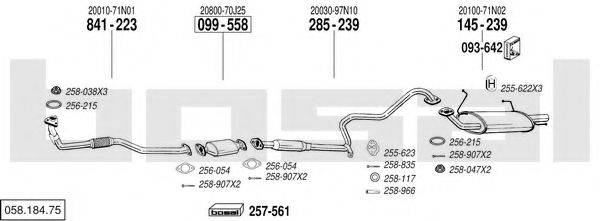 BOSAL 05818475 Система випуску ОГ