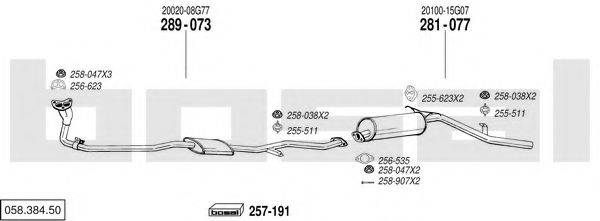 BOSAL 05838450 Система випуску ОГ