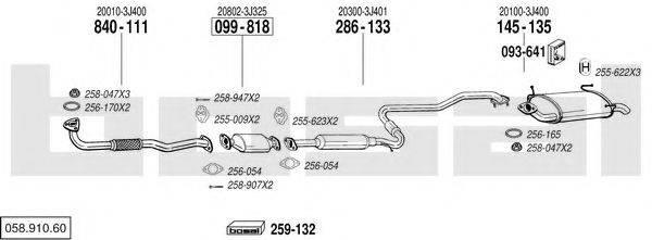 BOSAL 05891060 Система випуску ОГ