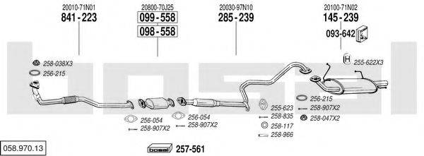 BOSAL 05897013 Система випуску ОГ