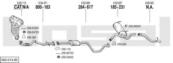 BOSAL 06001480 Система випуску ОГ