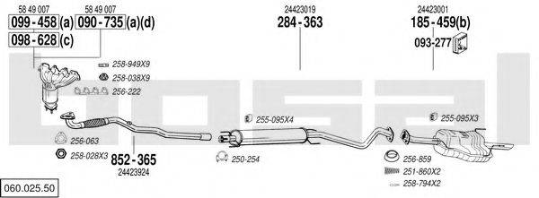 BOSAL 06002550 Система випуску ОГ