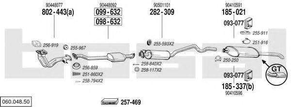 BOSAL 06004850 Система випуску ОГ