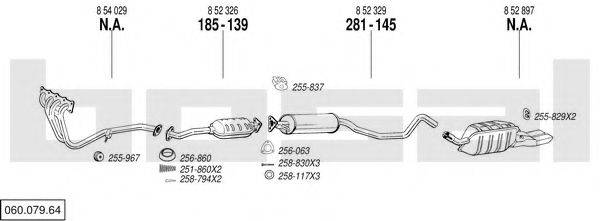 BOSAL 06007964 Система випуску ОГ