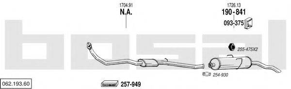 BOSAL 06219360 Система випуску ОГ