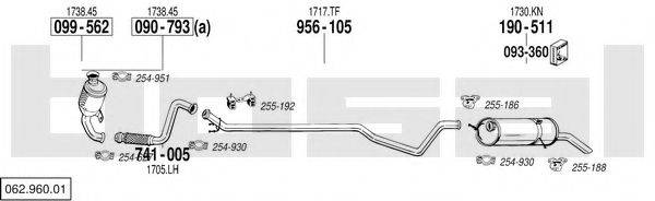 BOSAL 06296001 Система випуску ОГ