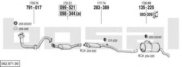 BOSAL 06297190 Система випуску ОГ