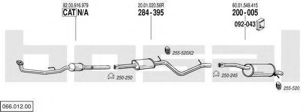 BOSAL 06601200 Система випуску ОГ