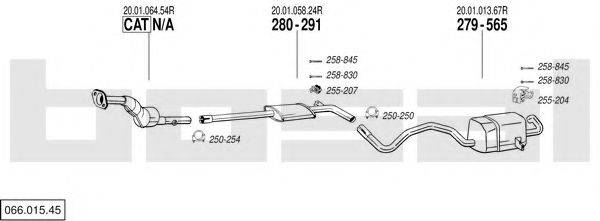 BOSAL 06601545 Система випуску ОГ