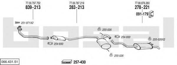 BOSAL 06643151 Система випуску ОГ