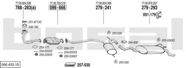 BOSAL 06643315 Система випуску ОГ