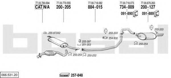 BOSAL 06653120 Система випуску ОГ