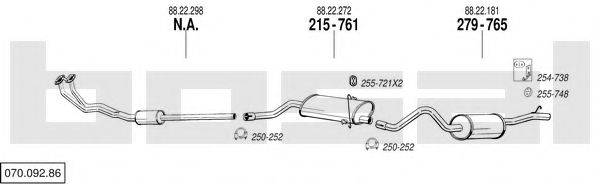 BOSAL 07009286 Система випуску ОГ