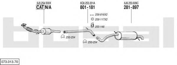 BOSAL 07301370 Система випуску ОГ