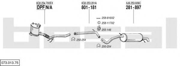 BOSAL 07301375 Система випуску ОГ