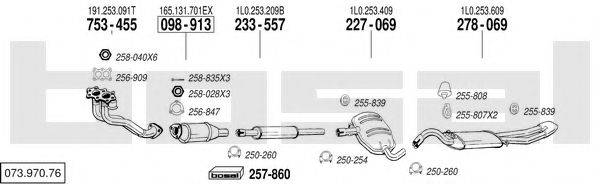 BOSAL 07397076 Система випуску ОГ