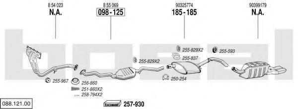 BOSAL 08812100 Система випуску ОГ