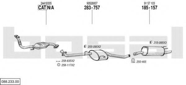 BOSAL 08823300 Система випуску ОГ