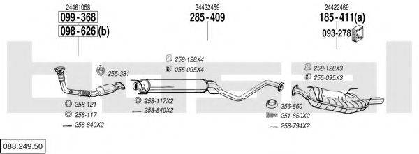 BOSAL 08824950 Система випуску ОГ